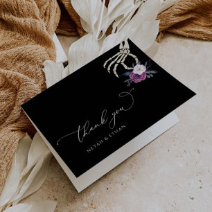 Gothic Thank You Dark Wedding Halloween Card N100