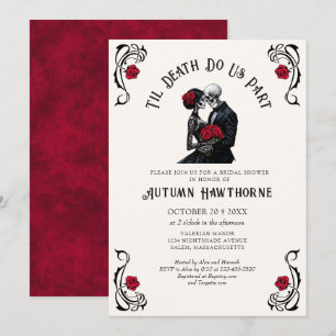 Gothic Til Death Bridal Shower Invitation