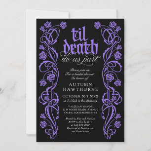 Gothic Til Death Bridal Shower Invitation
