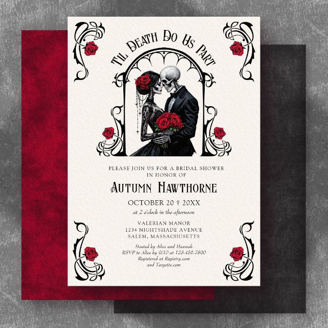 Gothic Til Death Bridal Shower Invitation (Creator Uploaded)