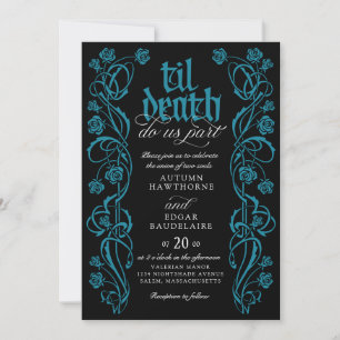 Gothic Til Death Wedding Invitation