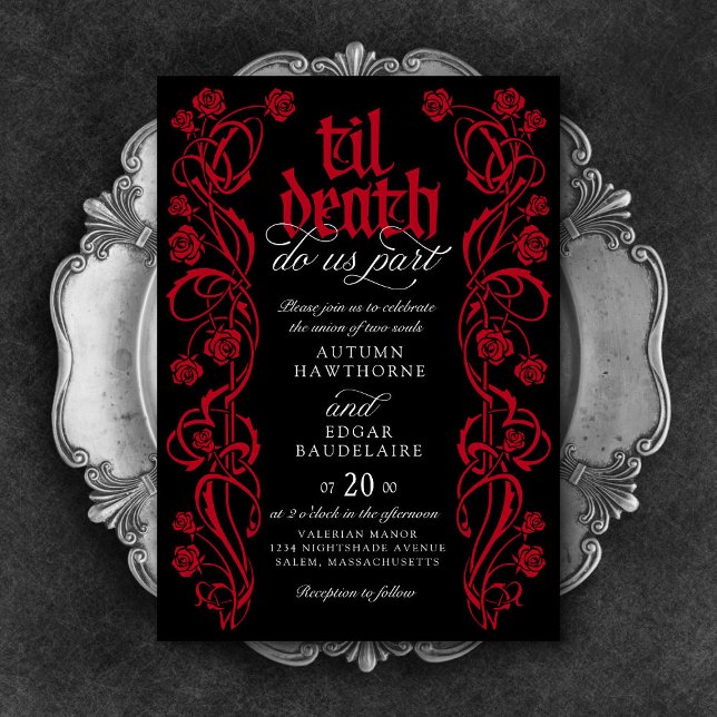 Gothic Til Death Wedding Invitation (Creator Uploaded)