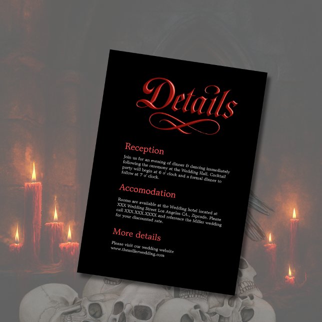 gothic - Till Death Do Us Part Red & Black Enclosure Card (Creator Uploaded)