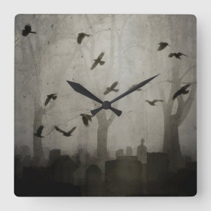 Gothic Time Square Wall Clock