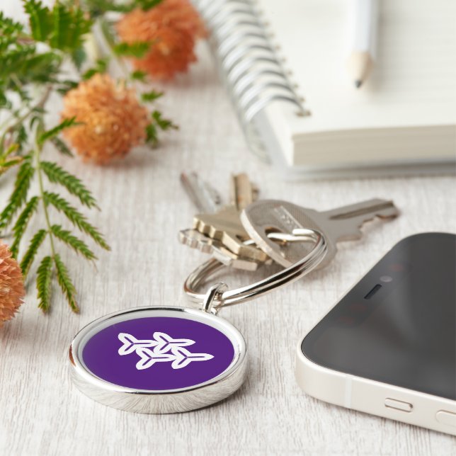 Gothic Tri-blade Key Ring (Side)
