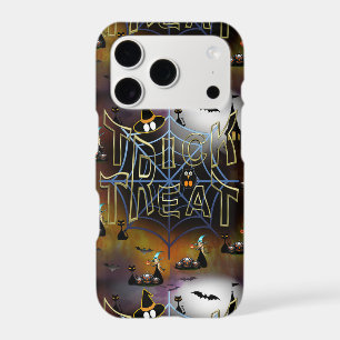 Gothic trick-or-treat spiderweb repeat