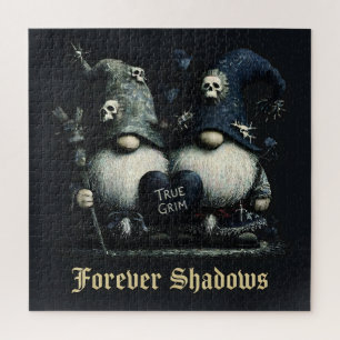 Gothic "True Grim" Gnomes with "Forever Shadows"  Jigsaw Puzzle