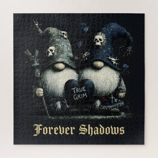 Gothic "True Grim" Gnomes with "Forever Shadows"  Jigsaw Puzzle (Vertical)