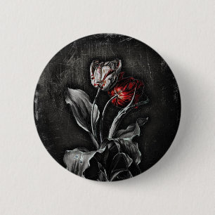 Gothic Tulips 6 Cm Round Badge