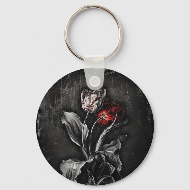Gothic Tulips Key Ring (Front)
