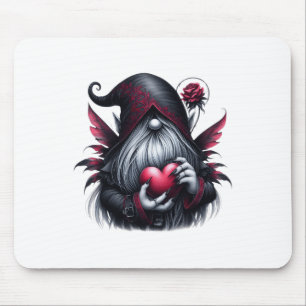 Gothic Valentine Gnome  Mouse Pad