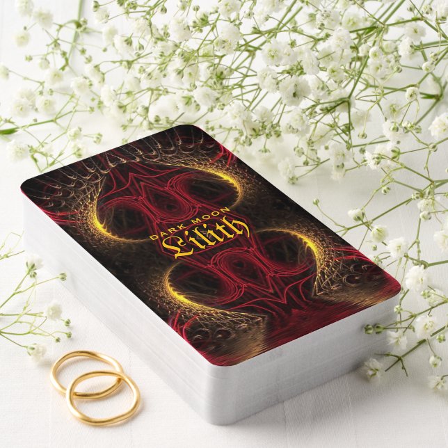 Gothic Valentine Gold Hearts Dark Arts Playing Cards (Insitu (Wedding))