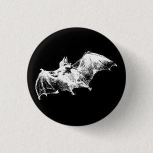 GOTHIC VAMPIRE BAT 3 CM ROUND BADGE