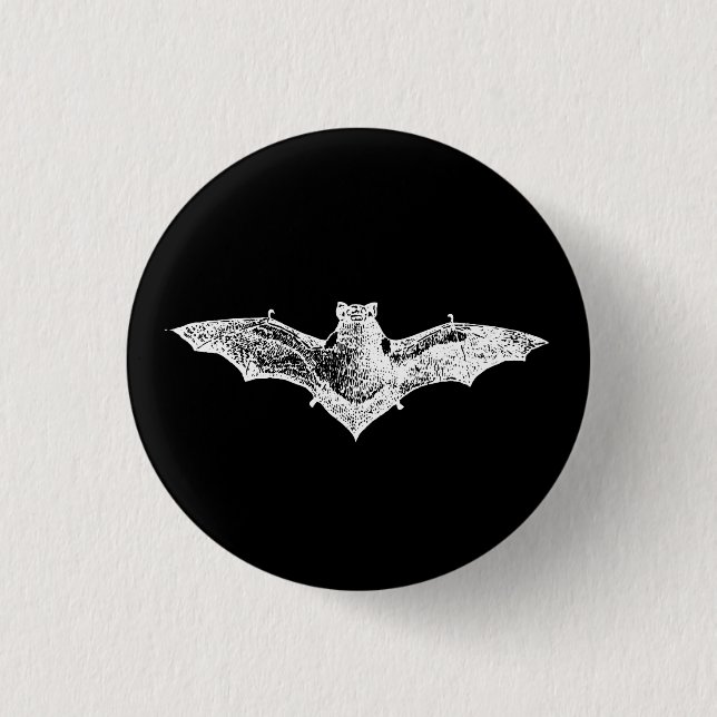 GOTHIC VAMPIRE BAT 3 CM ROUND BADGE (Front)