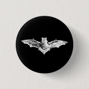 GOTHIC VAMPIRE BAT 3 CM ROUND BADGE