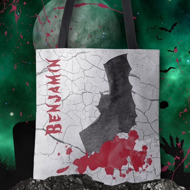 Gothic Vampire Bat Halloween Tote Bag (Gothic Vampire Bat Halloween Tote Bag ©Susanne Sachers - Sunny Mind 👻)
