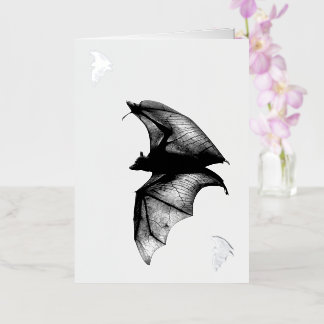 Gothic Vampire Bats Foil Greeting Card
