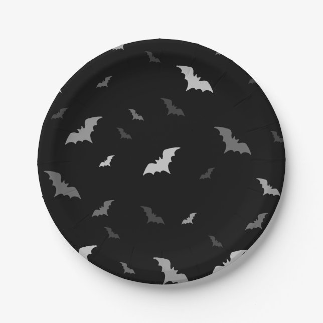 🦇 Gothic Vampire Bats Paper Plates (Front)