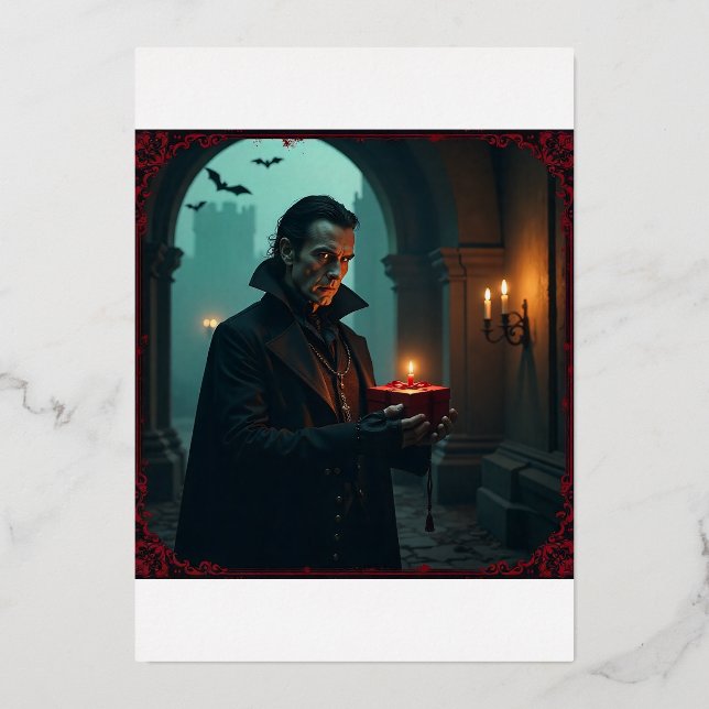 Gothic Vampire Birthday Invitation (Front)