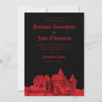 Gothic Vampire Castle Black Red Wedding