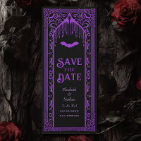 Gothic Vampire Cathedral Save the Date 