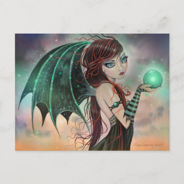 Gothic Vampire Fairy Fantasy Art Postcard (Front)