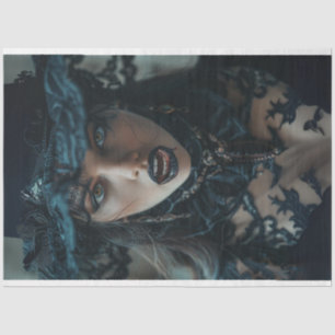 Gothic Vampire Lady Nocturne Decoupage  Tissue Paper