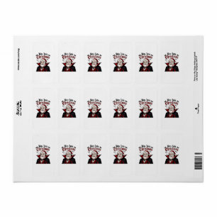 Gothic Vampire Santa Christmas Design Label