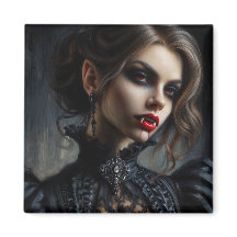 Gothic Vampire Woman With Fangs