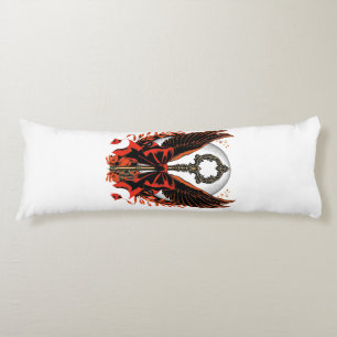 Gothic Velvet Bow Key with Wings & Moon Body Cushion