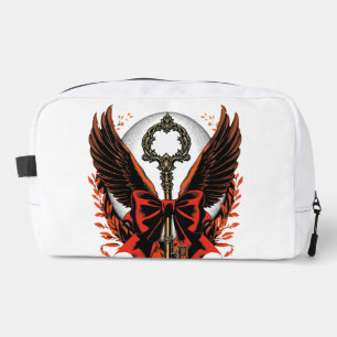 Gothic Velvet Bow Key with Wings & Moon Dopp Kit