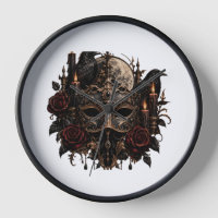 Gothic Venetian Masquerade Mask Black Gold Dark