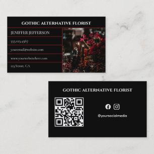 Gothic Victorian Alternative Florist Business Card