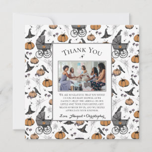 Gothic Victorian Baby Carriage Thank You Card