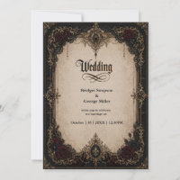 Gothic Victorian Baroque Mediaeval Gold Wedding