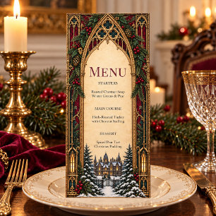 Gothic Victorian Christmas Dinner Menu