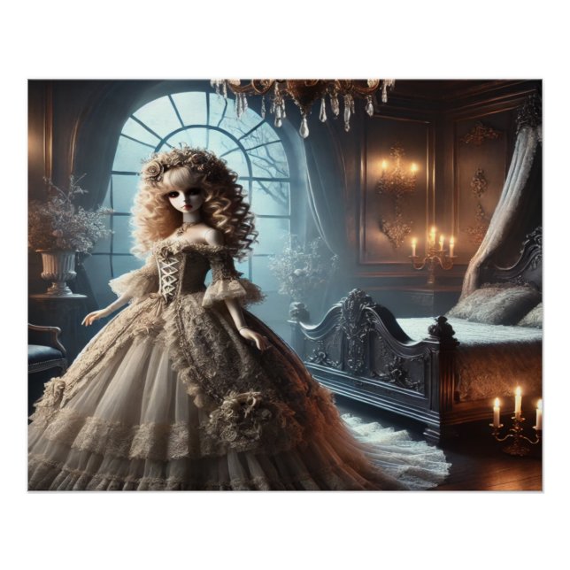Gothic Victorian Doll – Dark Elegance Poster (Front)