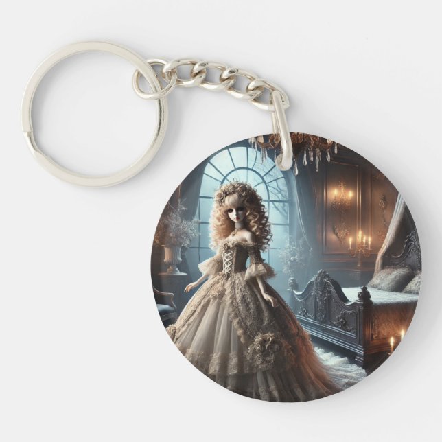  Gothic Victorian Doll – Enchanted Dark Key Ring (Front)