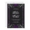 Gothic Victorian Halloween Purple Wedding Invite