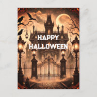 Gothic Victorian Haunted House Vintage Halloween