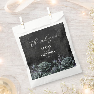 Gothic Victorian Moody Dark Roses Wedding  Favour Bags