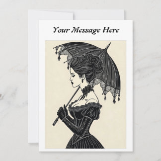 Gothic Victorian Portrait Invitation