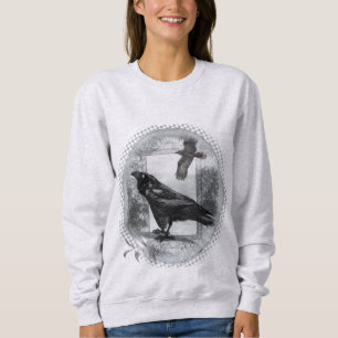 Gothic Victorian Raven Fantasy Art Sweatshirt