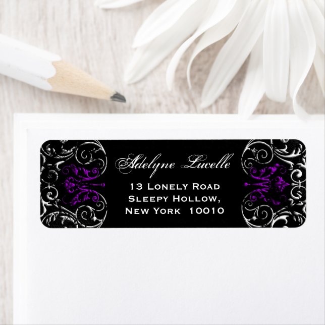 Gothic Victorian Spooky Purple & Black (Insitu)