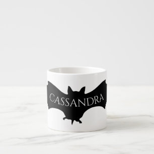 Gothic vintage bat illustration espresso cup