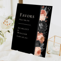 Gothic Vintage Black Blush Wedding Favours