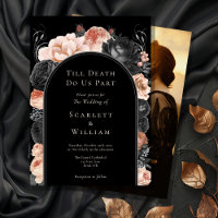 Gothic Vintage Black Till Death Arch Photo Wedding