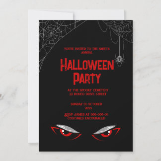 gothic vintage spooky halloween invitation