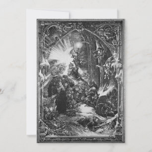 Gothic Vintage Victorian Era 1885 Christmas Holiday Card