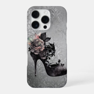 Gothic Vogue   Muted Pastel Rose Fashion Stiletto iPhone 16 Pro Case
